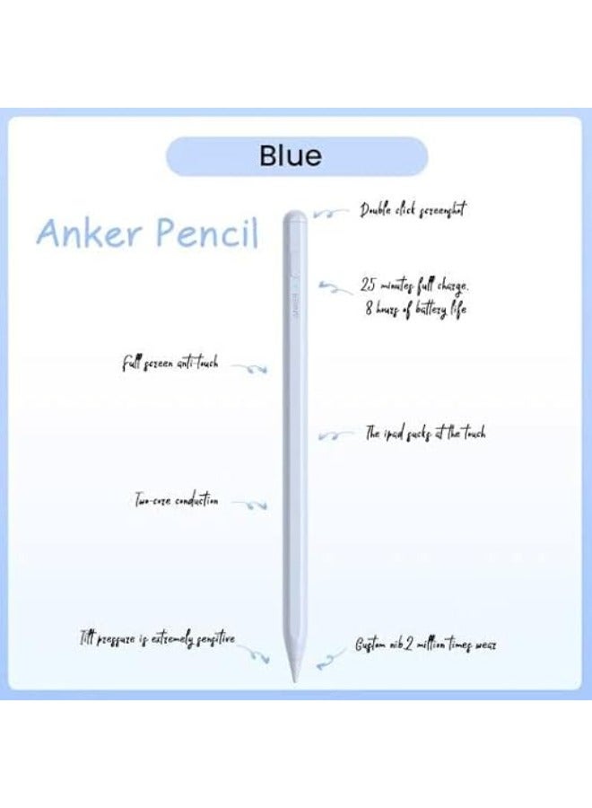 Anker Pencil Drawing Stylus Pen Capacitive Pencil Screen Pen For Apple iPad/iPad Pro/Air/mini Blue - Image 3